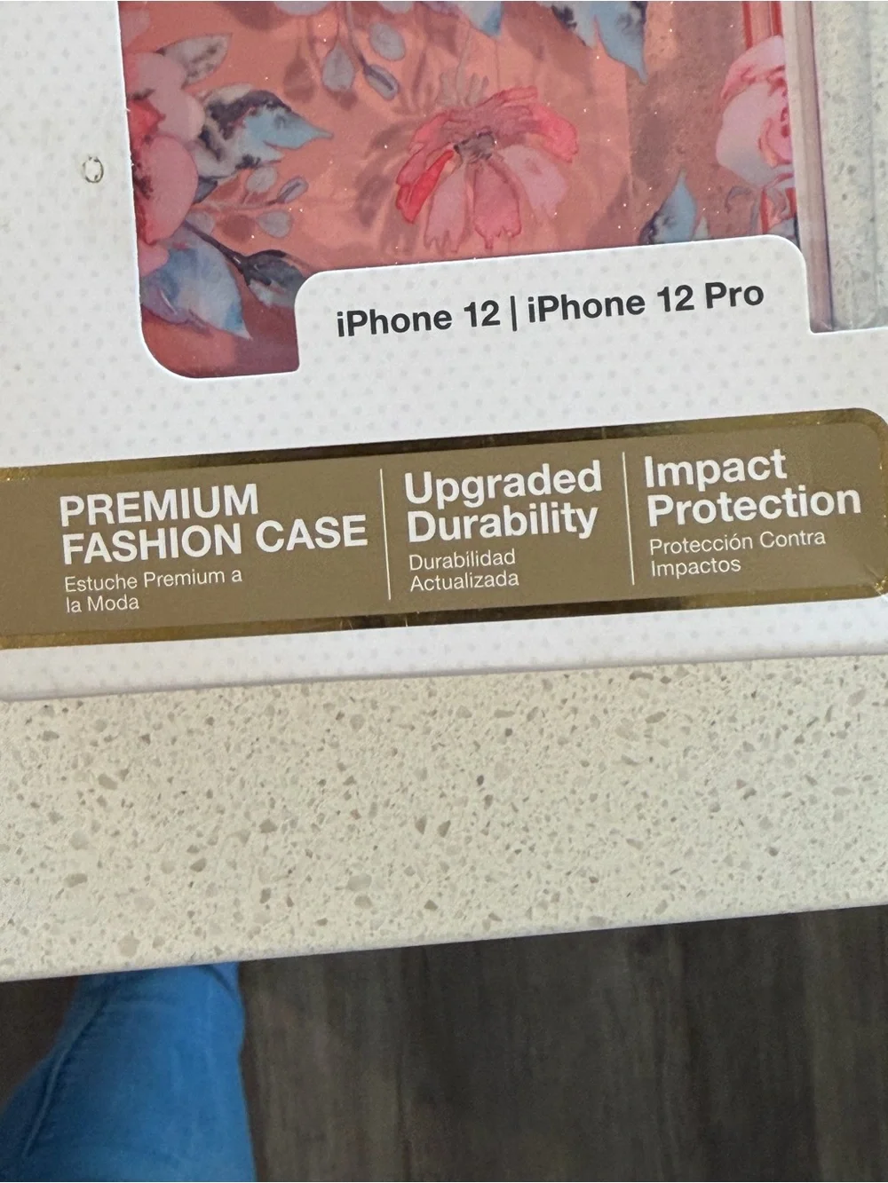 Floral iPhone 12 / 12 Pro Case - Pink Rose Design